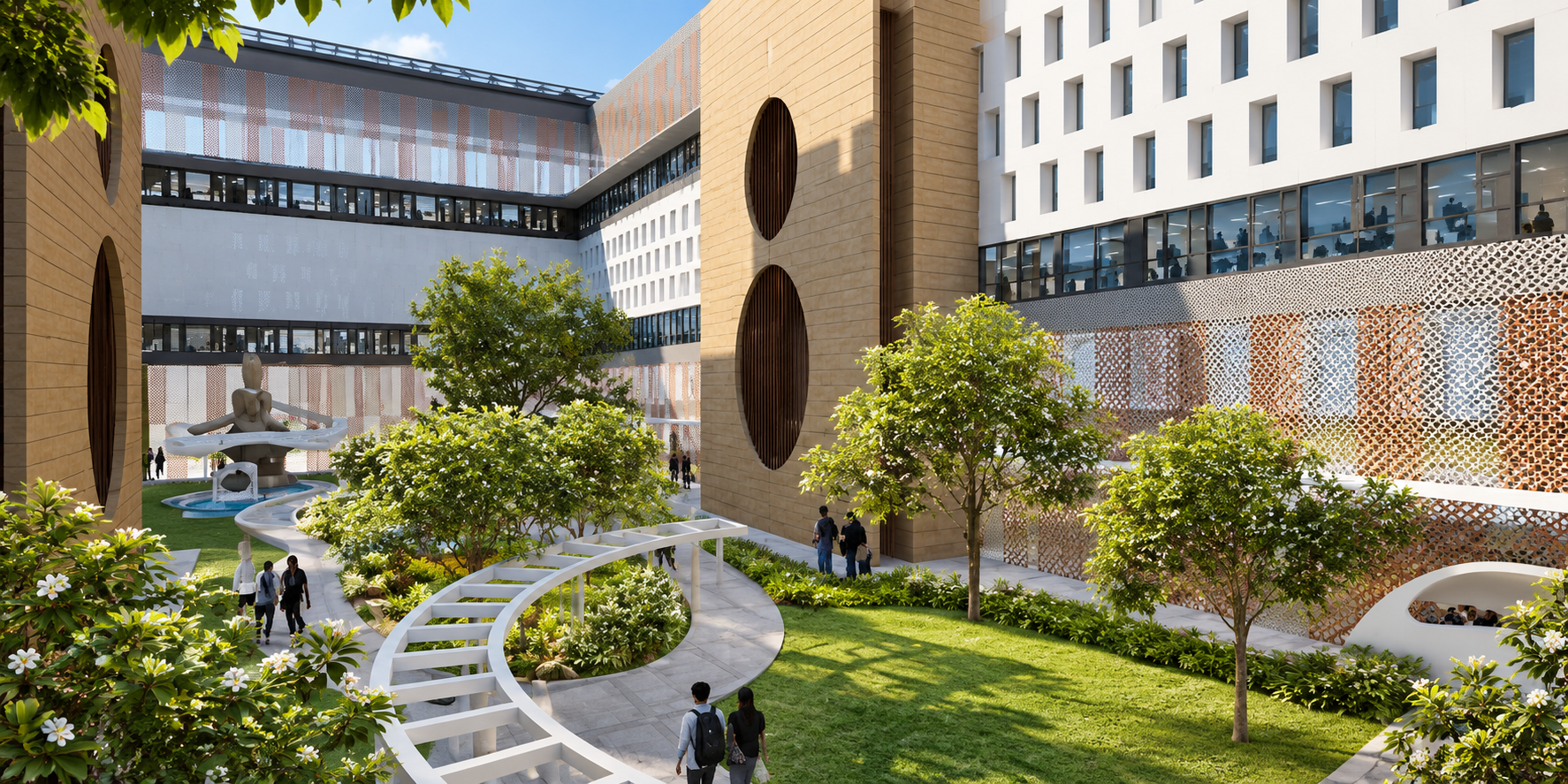 Architectural view of Patna Medical College and Hospital
